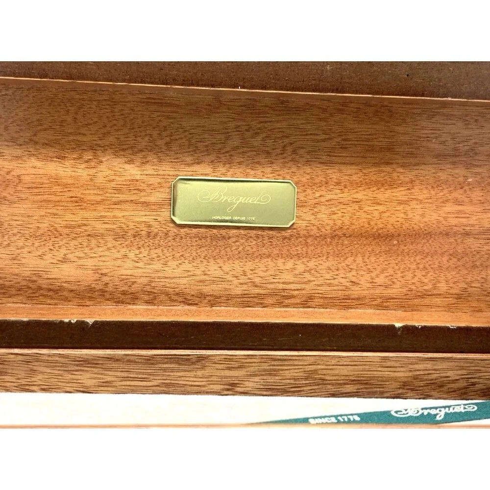 Breguet Watch Box Presentation Green Lacquered Wooden Display Empty Rare